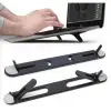 Laptop Standı Siyah 2 Kademeli Katlanabilir ve Yapışkanlı