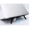 Laptop Standı Siyah 2 Kademeli Katlanabilir ve Yapışkanlı