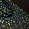 Kullanıma Uygun Siyah Geometrik Desenli küçük Karton Hediye Çantası