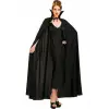 120 cm Ölçülü Siyah Renk Yakalı Halloween Pelerini