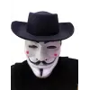 Maske Siyah Renkli Delikli Çocuk Boy Vendetta Şapkası ve Vendetta si