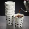 Bardak Siyah Yıldız Desenli Karton 7 Oz 50li Paket