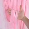 1 metre Soft Pembe Püsküllü Kapı Perdesi Parti, Baby Shower, Cinsiyet Partisi 1x2 m