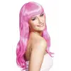 60 Cm Soft Pembe Renk Uzun Düz Parti Peruğu