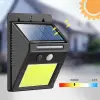 Kullanıma Uygun Solar 48 LED Bahçe Lambası Geniş Açılı Panel Duvara Monte
