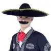 Kullanıma Uygun Sombrero Meksika Şapkası Altın Şeritli Yetişkin Boy