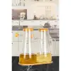 900 ml 2 adet 2li Standlı Cam Yağdanlık