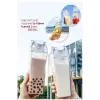 500 ml Kullanıma Uygun Süt Kutusu Tasarımlı İçecek Şişesi