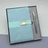 22 X 20 Cm Metal Gri Defter Tarihsiz Ajanda Kalem Set