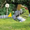24.5 cm 3 adet Plastik Taş Görünümlü Bahçe Çiti