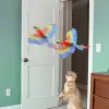 43x25 cm müzikli 2 adet Kullanıma Uygun Uçan Papağan Kedi Oyuncağı