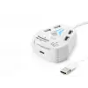 4 Adet Usb Hub Kart Okuyucu 8 Port Beyaz A068W