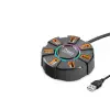 1.2 m Ölçülü USB Hub RGB 7 Mbps Siyah