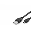 50 Cm Ölçülü Usb Kablo Usb Mini V3/5Pin To Siyah