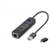 Usb Type c 3.2 Gen1 Hub Ethernet Gigabit 4 Port Siyah