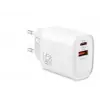 Adaptör Usb Type c Çift Çıkışlı Hızlı Şarj ü 45W Beyaz