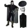 Pelerin V For Vendetta Maskesi Şapka Seti