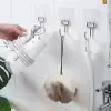 Cam Yapışkanlı Tekli Askı Şeffaf Demir Uçlu