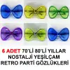 6 Adet Yeşilçam Retro Parti Gözlükleri