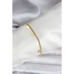 14K Gold Renk Kaplama Kalpli Model CM Kadın Bileklik TJ-BB8131