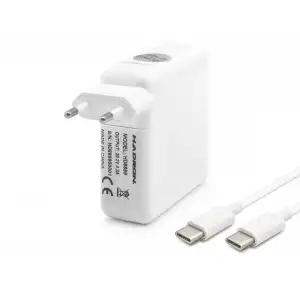 20.2V 4.3A 87W Laptop Adaptörü - Type-C - Asus Dell Uyumlu - Beyaz HD8899