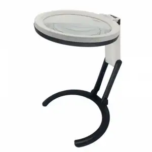 2X5X120Mm 10 Ledli Masaüstü Büyüteç