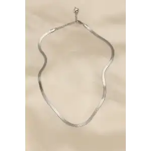 316L Çelik Silver Renk 45 cm İtalyan Zincir Model Kadın Kolye TJ-BKO5903