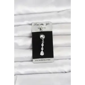 316L Cerrahi Çelik Sallantılı Damla Model Göbek Piercing TJ-PR1398