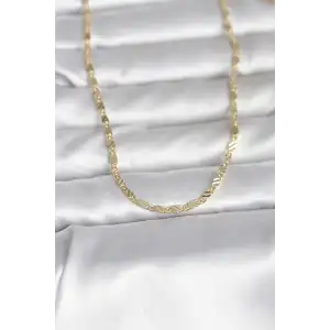 CM 14K Gold Renk Çizgi Model 60 cm Kadın Kolye TJ-BKO10982