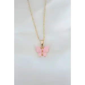 Gold Kaplama Pembe Sedefli Kolye TJ-BKO6440