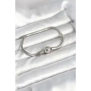 Gümüş Renk Pirinç Charm Bileklik TJ-BB8015