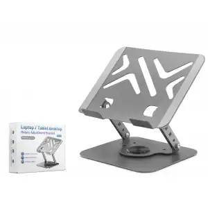 Karbon Çelik 360 Derece Dönebilen Laptop Ve Tablet Standi - Gri HDX8017