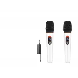 Profesyonel Kablosuz Uhf 2 Mikrofonlu Set 6.35 Mm - Beyaz HDX2791B