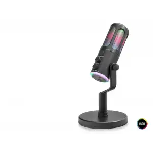 Profesyonel Rgb Mikrofon Dsp Gürültü Engelleme Reverb Echo Destekli Type-C - Siyah SU8