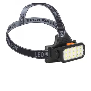 Şarjlı 15 LED Kafa Lambası Sarı ve Beyaz Işık Çok Modlu Güçlü Aydınlatma WT-652