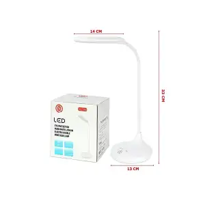 Şarjlı Sarı ve Beyaz Renk Masa Lambası LED Ayarlanabilir Işık Pratik Kullanım WT-005