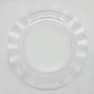 Şeffaf Lüks Plastik Mika Yuvarlak Tabak 22 Cm 6 Adet