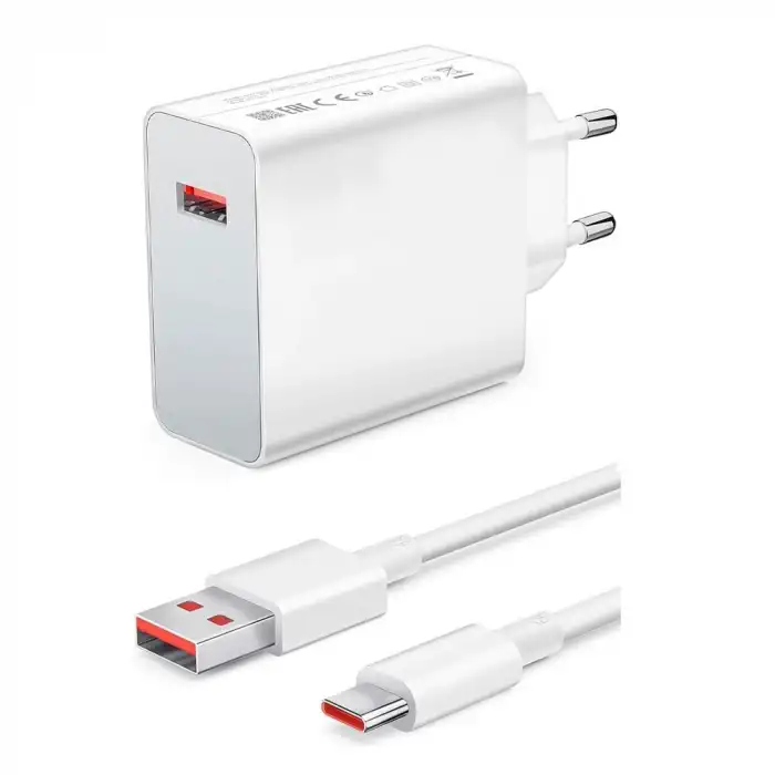 120Watt Turbo 1 x USB A 1 Mt A to C Kablolu Duvar Şarj Aleti