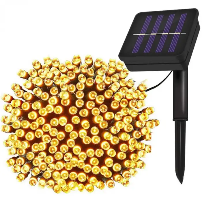 Siyah 100 Adet 12m 100 Led Gün Işığı SOLAR MZ3 003