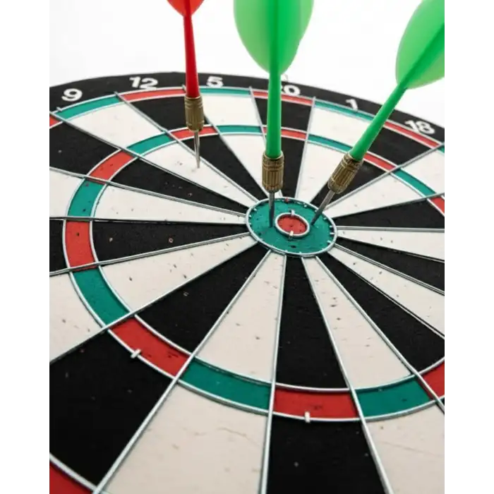 Eğlenceli Dart Tahtası Seti 15 İnç Ahşap Gövde