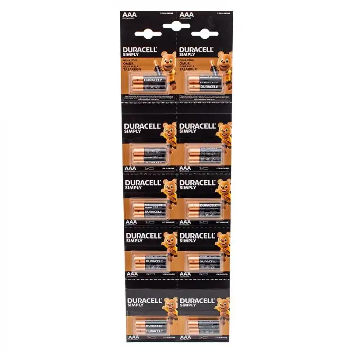 Pil 1.5V İnce AAA 20li Alkalin LR03/MN20