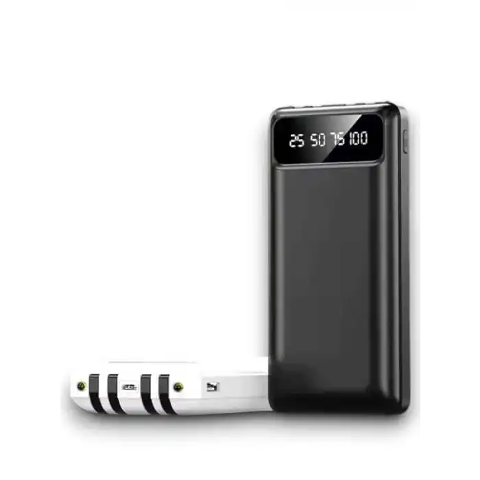 Hızlı Şarj Özellikli 20.000 mAh Powerbank 4 Çıkışlı Siyah