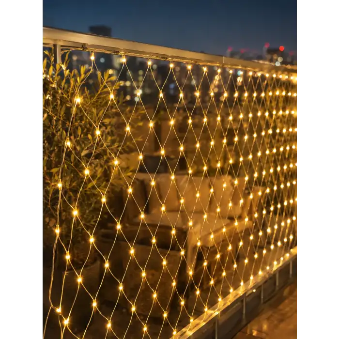 Dekoratif Ağ LED Işık 3x3 Metre Açık Alanlar İçin