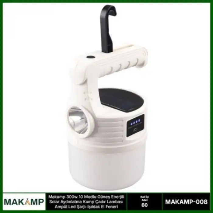 Ergonomik 300W 10 Modlu Kamp Çadır Lambası