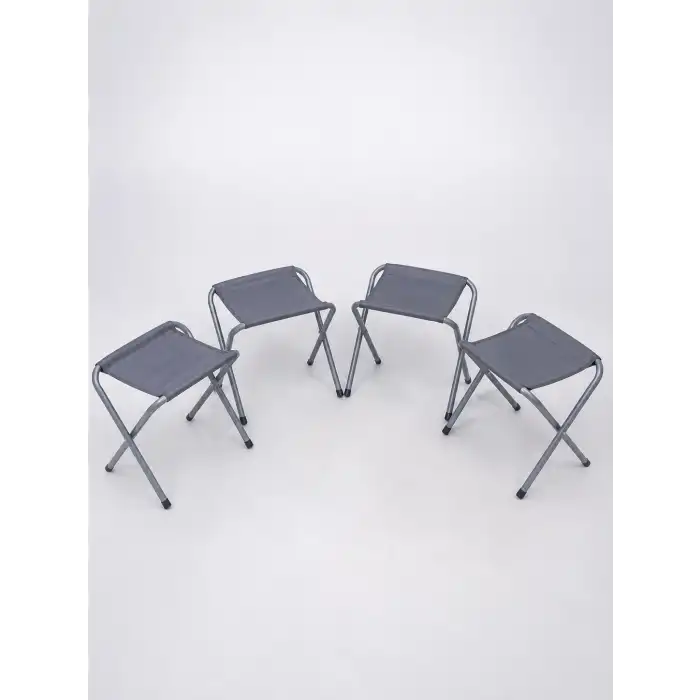 Katlanabilir 4 Kişilik Kamp Masası Seti ile Tabureler