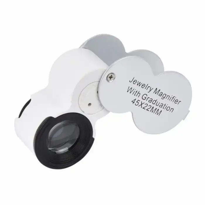 Metal 45X22 Ledli Para Algılama Ve Mezuniyet Takı Değerleme Büyüteç