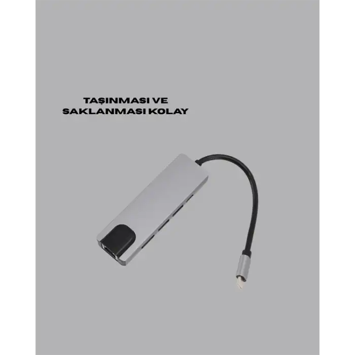 Kompakt USB-C Çoklu Bağlantı Merkezi 5 Gbps Seyahat İçin