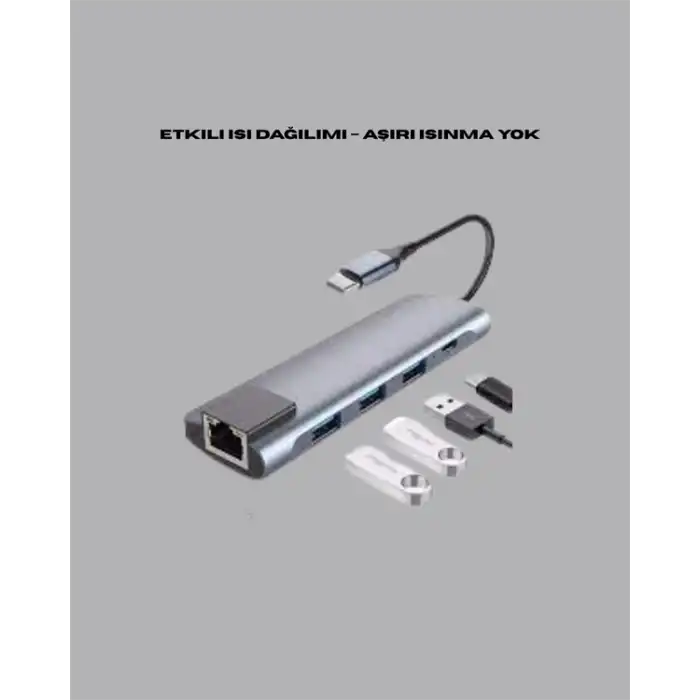 Kompakt USB-C Çoklu Bağlantı Merkezi 5 Gbps Seyahat İçin