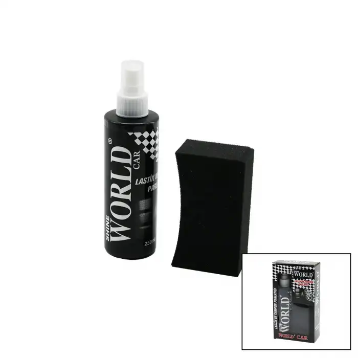 Parlak Lastik ve Tampon Parlatıcı Seti 250ml Sünger ile