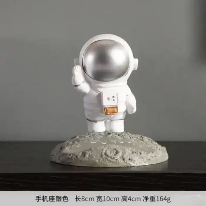 Dekoratif Astronot Telefon Tutucu 10x6.5x9cm Ofis ve Ev Kullanımı